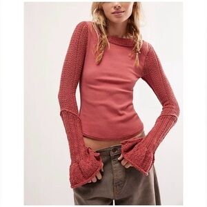 Free People Cuffing Season Top Dusty Cedar